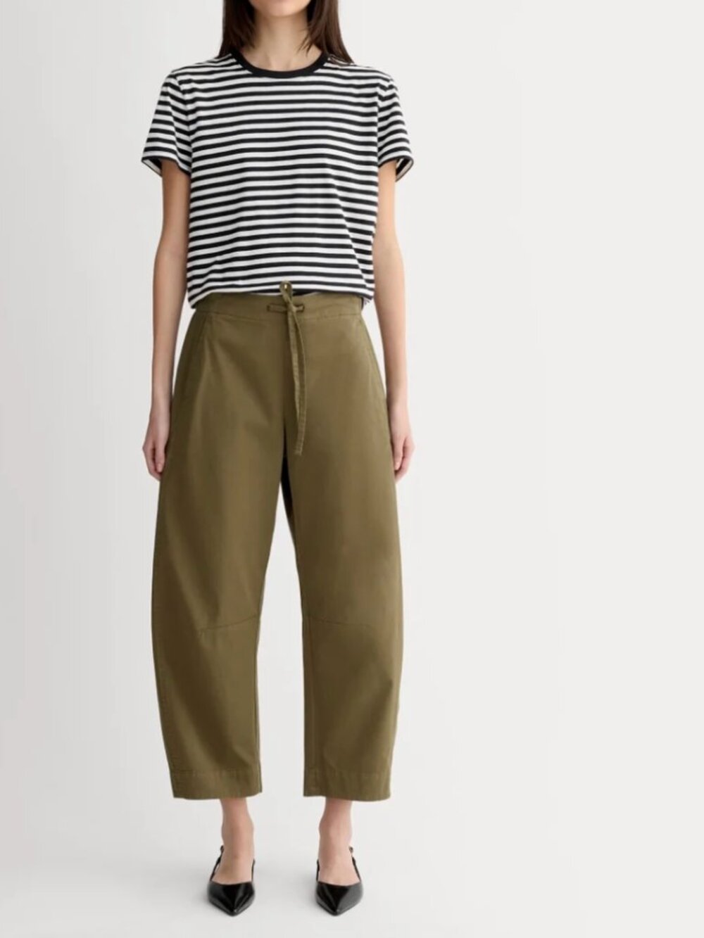 Everlane The Easy Barrel Pant - Size XXS - Olive Green